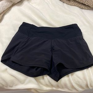 size 2 black speed up lululemon shorts